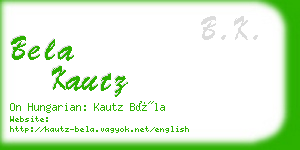 bela kautz business card